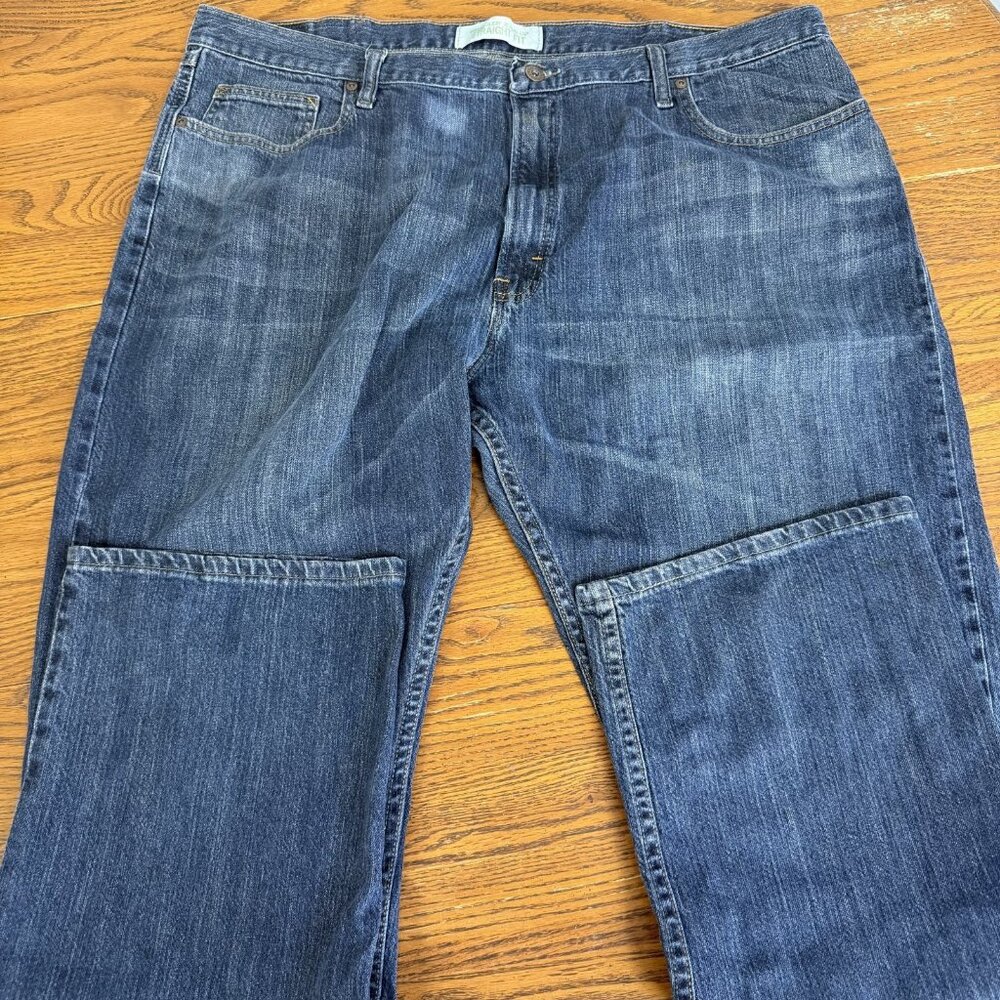 Wrangler Jeans Co Mens 42x32 Straight Fit Blue Denim Jeans 95LN0OY